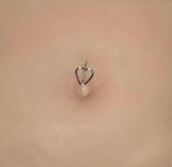 No Ball Needed Heart Belly Button RingSmall Heart Belly
