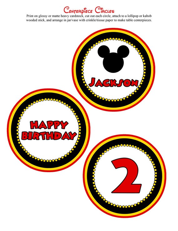 Mickey Mouse Decoration Printables Package Printable Mickey