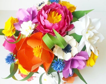 Kate Spade inspired paper flower bouquet - wedding - home decor