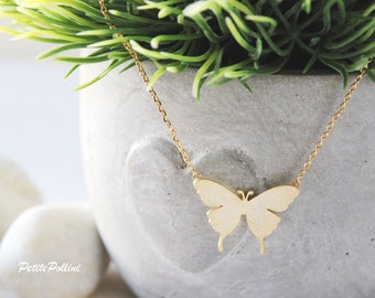 Butterfly Necklace in Silver/ Gold. Collar Bone Necklace. Birthday Gift. Mother's Day Gift. Everyday Wear. Gift For Her (PNL-122)