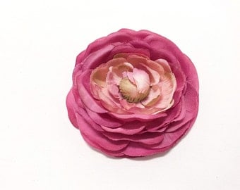 Jumbo PINK Ranunculus - 4 Inches - Artificial Flower, Silk Flower, Wedding Flowers