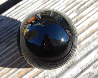 Black Obsidian Sphere 30-40mm / Crystal Ball / Scrying Mirror