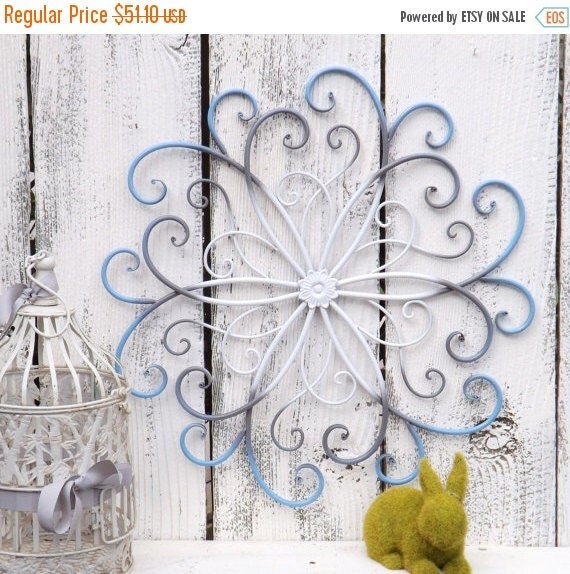 Large Metal Wall Art / Bedroom Wall Decor / Spa by Theshabbyshak