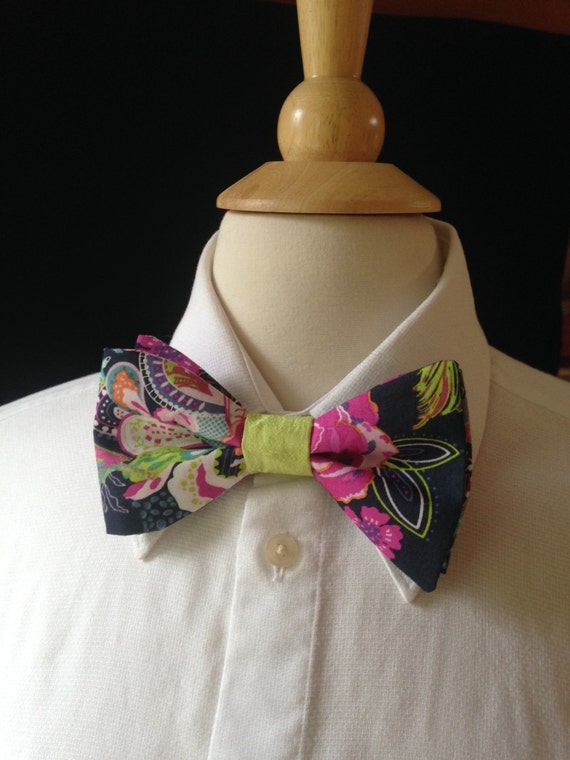 floral bow tie wedding