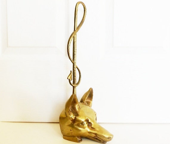 Vintage Brass Fox Figurine, Fox Statue, Woodland Animal