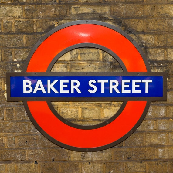 Baker Street Station Underground Tube Sign Photograph