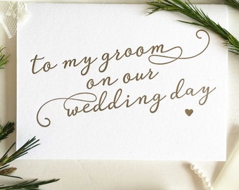 To My Groom Card - Groom Card From Bride - Bride To Groom Gift - Groom Gift From Bride - Bride To Groom Card