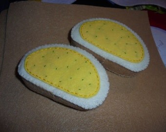 Felt Garlic Bread Playfood Set of 2