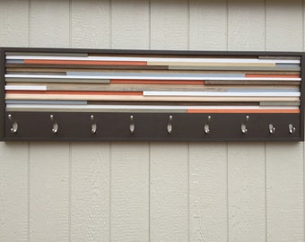 Wood Wall Art - Wood Art - Reclaimed Wall Art - Coat Rack 60x18