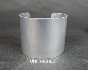 Aluminum Cuff Bracelet Blanks, 2 inch x 6 inch, DOZEN, unfinished, for alcohol ink, decoupage, bead embroidery, polymer clay, wire wrapping