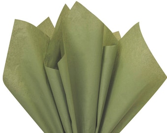 Tissue Paper . Moss Green| 24 Sheets . green DIY Wedding Decor | Gift Wrap . Craft Supplies | DIY Pom Pom Supplies