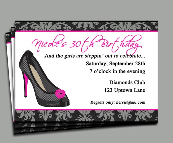High Heel Invitation Printable or Printed with FREE SHIPPING - Girls Night Out - High Heels Collection Il_570xn