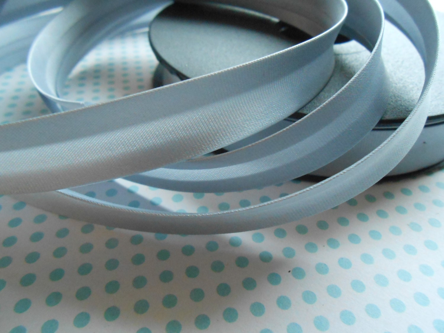 Satin Bias Tape Binding Pearl Gray