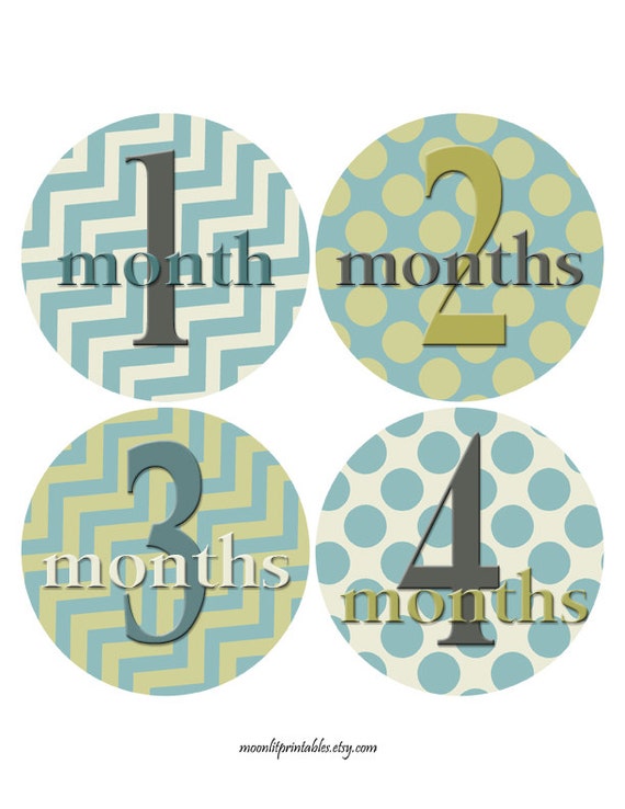 Baby Sticker Infant Age Stickers Polka Dot Stickers Baby