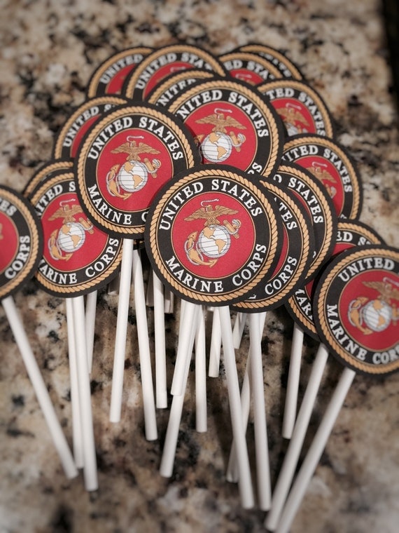 Marine Party Cupcake Toppers Set of 12