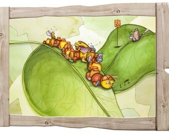 Caterpillar art | Etsy