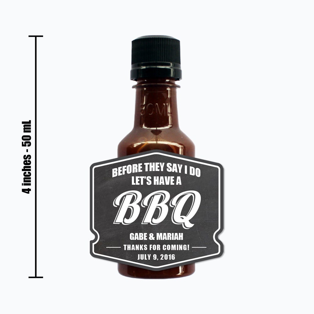 I Do BBQ Custom Barbecue Sauce Favors Personalized BBQ Labels