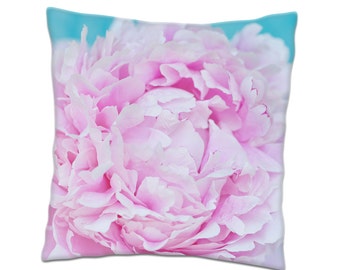 Peony Pillow, Accent Pillow, Home Decor, Decorative Throw Pillow