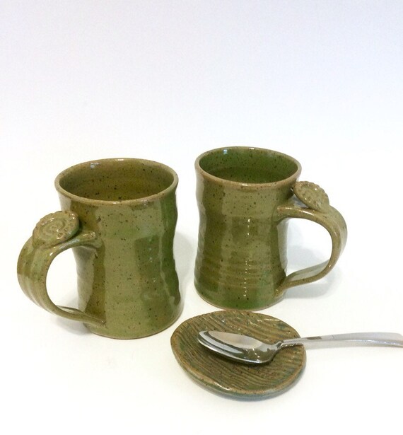 Coffee Mug with Thumb Rest Handmade by LaurenBauschOriginal