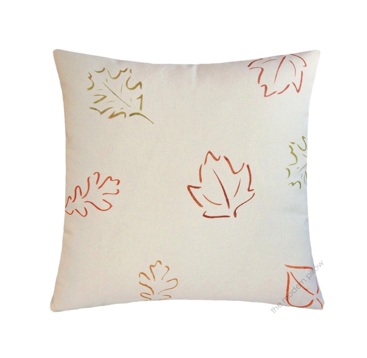 Falling Fall Leaves Decorative Throw Pillow Cover / Pillow
