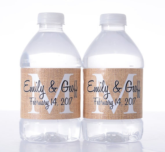 Custom Wedding Decor - 30 Wedding Water Bottle Labels - Need a different quantity? Click on the "choose total" tab to see all pricing Il_570xn