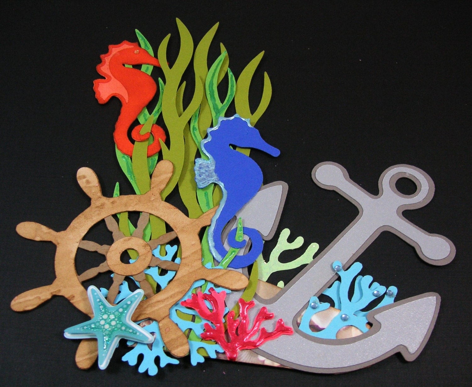 Beach Scrapbook Embellishment seaside collage Paper