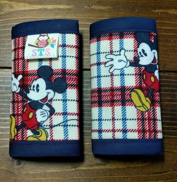 Reversible NEWBORN Car Seat Strap Covers Mickey Minnie Mouse