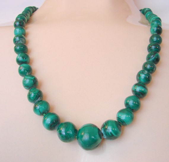 Reserved for Genevieve Malachite 22 Graduated Bead