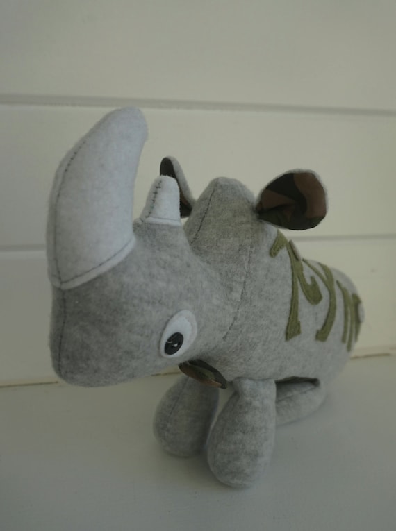 stuffed rhino head