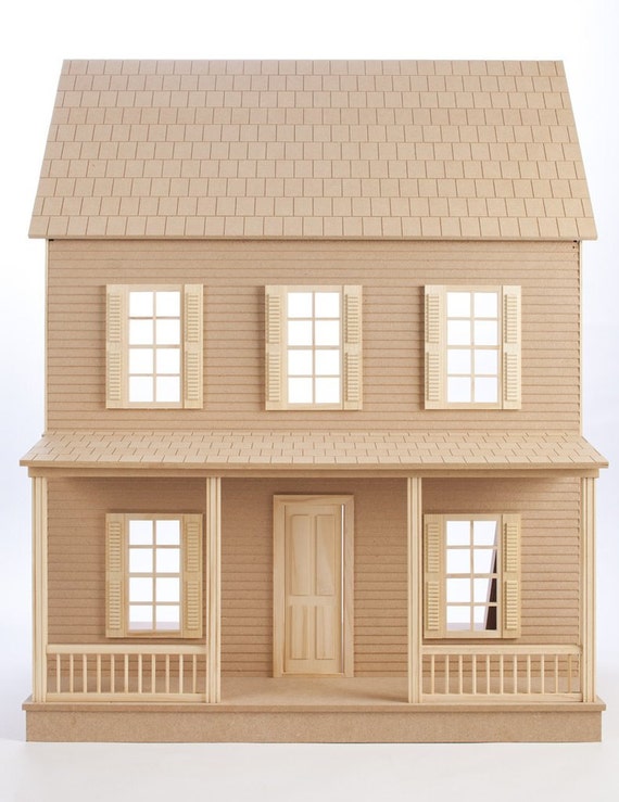 Items similar to Beginners Dream! Wooden Dollhouse Kit, EZ Quick Fun