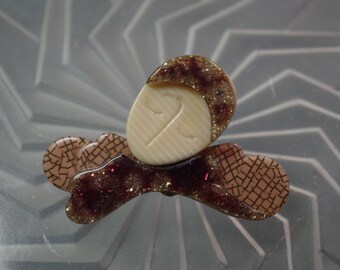 Lea Stein Paris Colombine Girl Brooch
