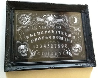 Ouija Board, Spirit Board, Gothic Art, Steampunk, Victorian , Spooky, Vintage , Occult, Art Print by Marcus Jones