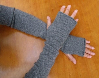 Extra long 4 ply cashmere/silk arm warmers