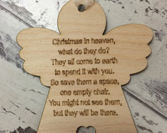 In Heaven Hanging Angel christmas in heaven beacause someone we love