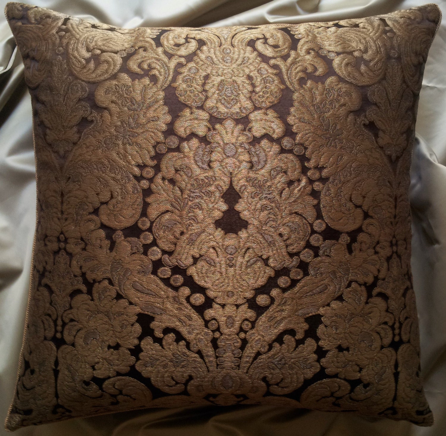 Throw Pillow Cushion Cover Silk Brocatelle Rubelli Fabric