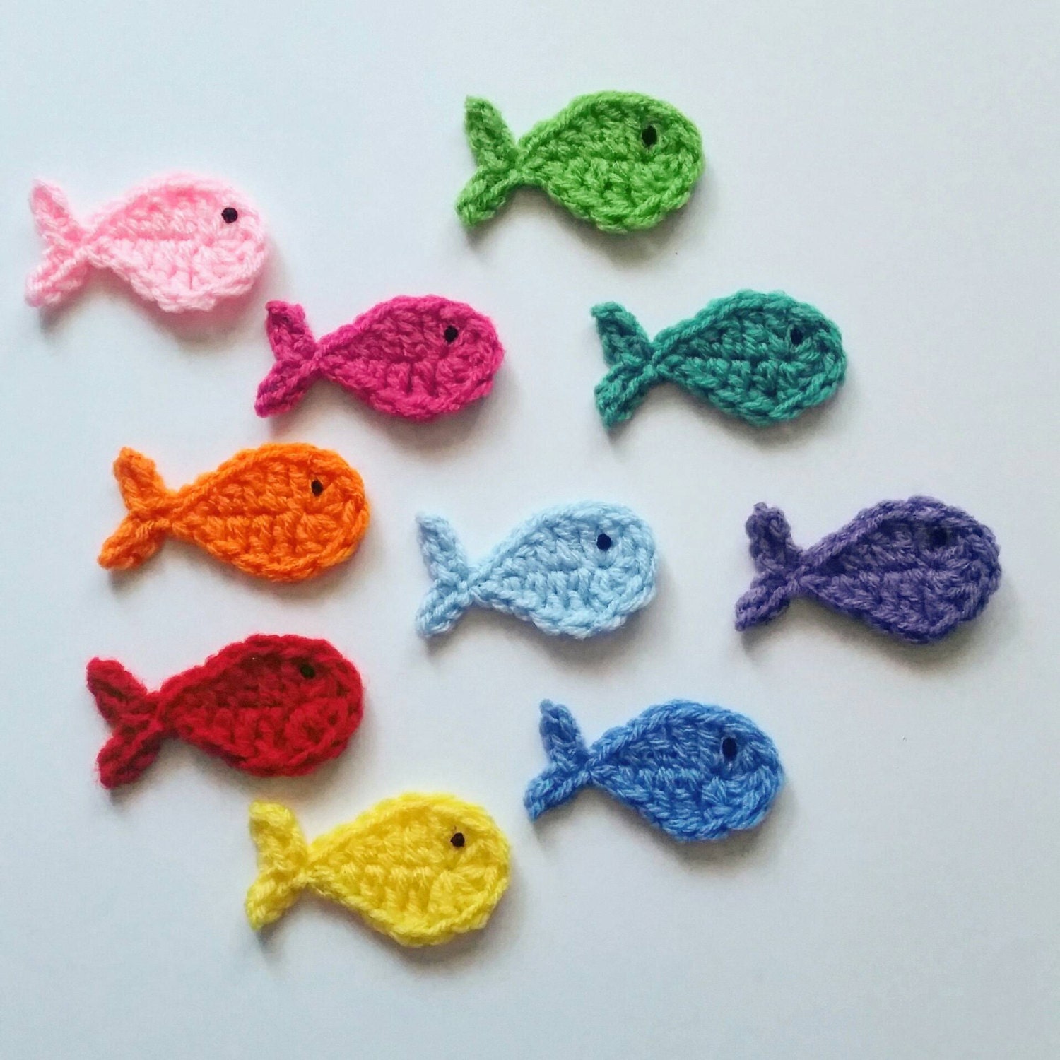 1pc 2.5 Crochet FISH Applique