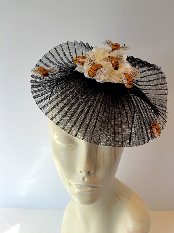 Bee Fascinator Black Fascinator Bee Headband Bee Headdress