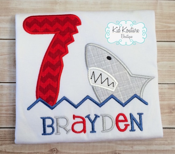 shark birthday shirts