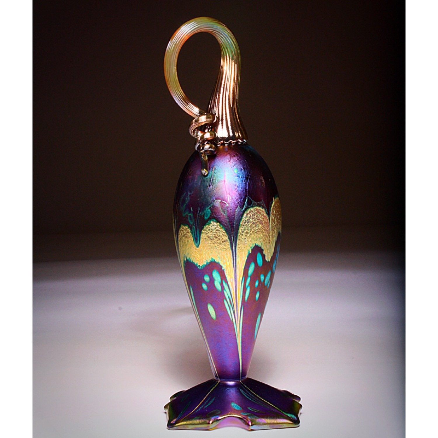 Jack Pine Hand Blown Glass Hummingbird Feeder by jackpinestudios