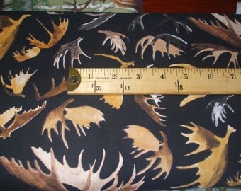 Moose Antlers Fat quarter of Quilting fabric