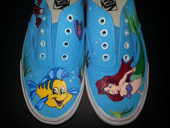 Your Choice Of Pose. Custom Painted Shoes Little Mermaid