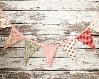 Fabric banner, shabby chic fabric banner, fabric bunting, fabric garland, photo prop banner, photo prop, banner, gatland, bunting