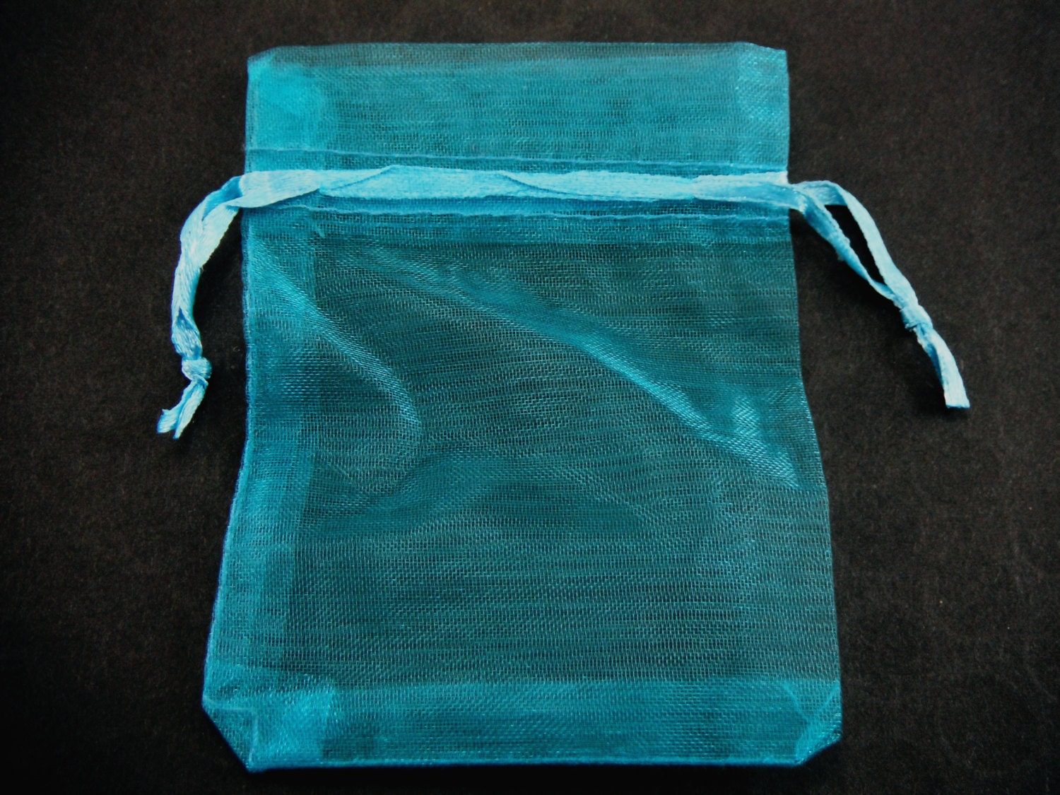 25 Pcs Teal Blue Organza Bags 7cm wide x 9cm long BAG011