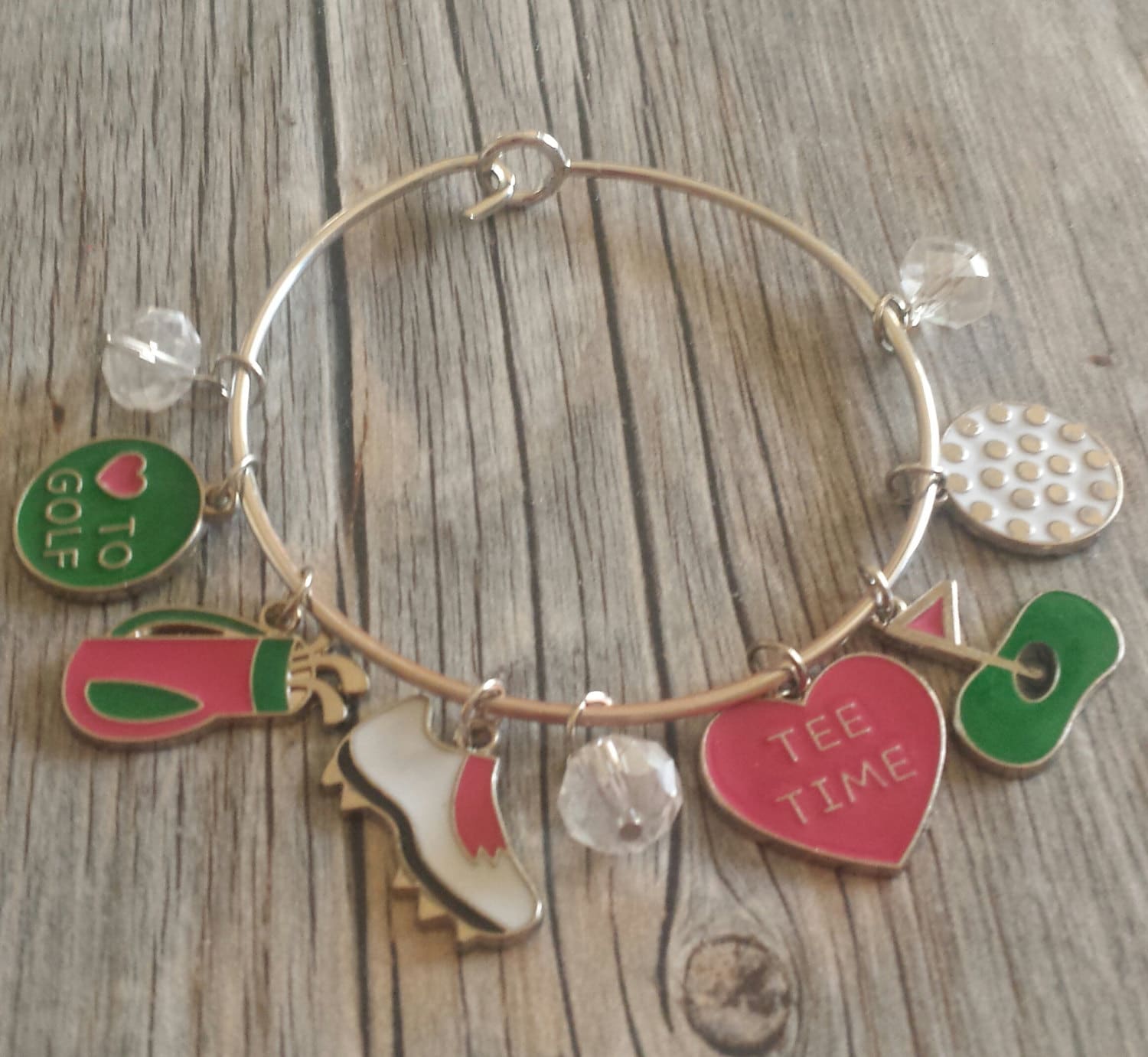Golf Bracelet Golf Charm Bracelet Charm Bracelet Dangle