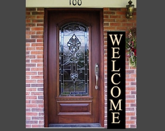 Welcome Sign, Large Front Porch Sign, Greeting Sign, Custom Wood Sign, XL , Outdoor Sign, Wedding Sign, Front Door Sign, Veranda, Deck