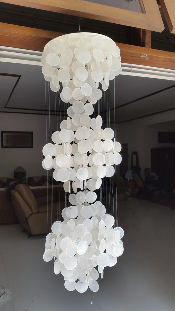 Three-Tier Capiz Shell Chandelier 39