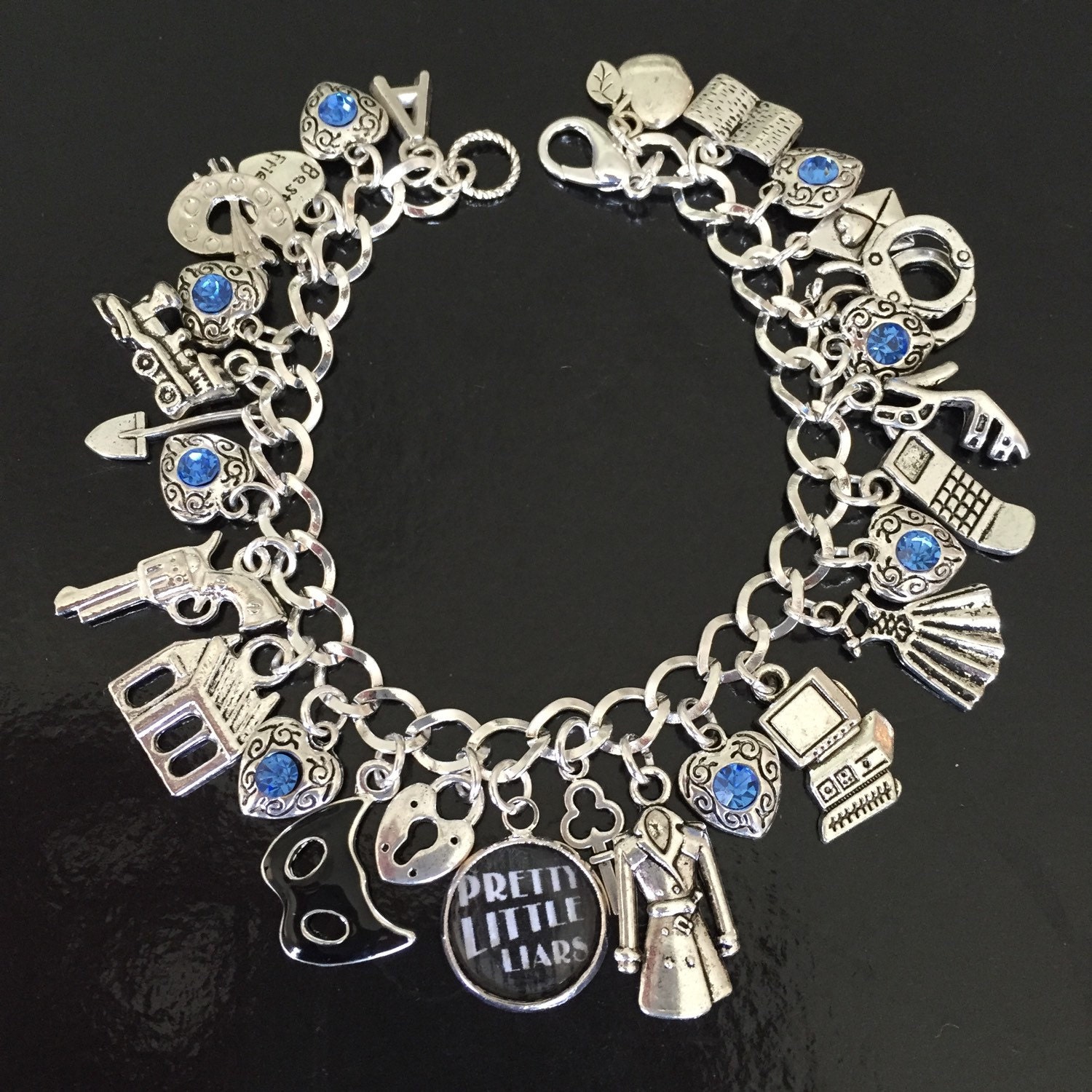 Pretty Little Liars Charm Bracelet PLL fandom by MurderSheTote