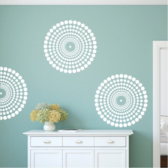 Contemporary Wall Decal Circle Wall Decal Sphere Wall Decal