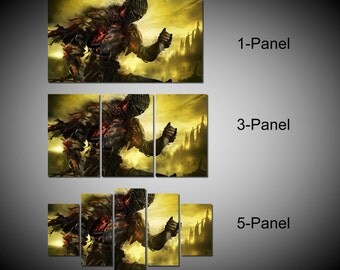 Framed Dark Souls 3 Video Games Wall Canvas Art - Ready to Hang