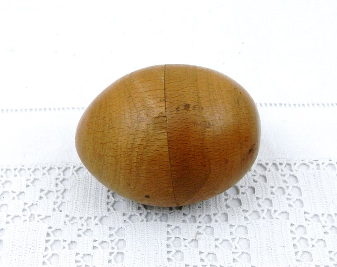 Antique French Wooden Egg Shaped Box, Retro Vintage Home Interior, Gift, Brocante, Shabby Chateau, French Country Decor, Collectible, Yew Antique French Wooden Egg Shaped Box, Retro Vintage Home Interior, Gift, Brocante, Shabby Chateau, French Country Decor, Collectible, Yew